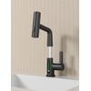 Heemab Pull-Out Lift Bathroom Basin Faucet with LED Temperature Display,