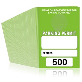 Parking Permit Hang Tags,Numbers 001-500 Blank Numbered Temporary Parking Permits,Car Vehicle Parking Management,High-Visibility Green Hang Tags(500 packs)