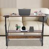 Rolling Standing Desk with Power Outlets Adjustable Height Computer Desk