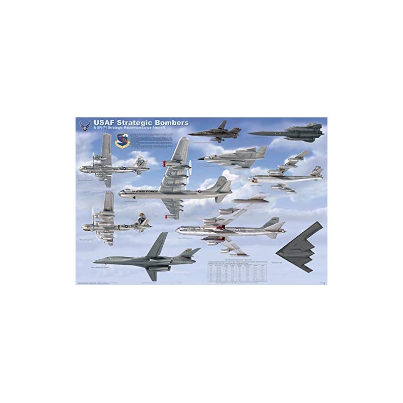 Feenixx USAF Strategic Bombers - Educational Poster - 36" x