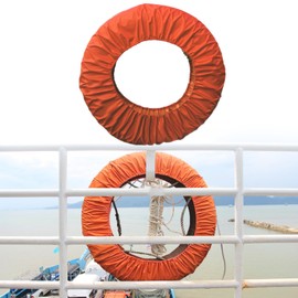 Boat Ring Life Buoy Cover - Swimming Pool Lifebuoy Protective Sleeves from Scuffs & Scratches Accessories, 37" Diameter (A, 1 PCS)