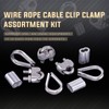 Glarks 24Pcs M3 Wire Rope Cable Clip Clamp with Cable