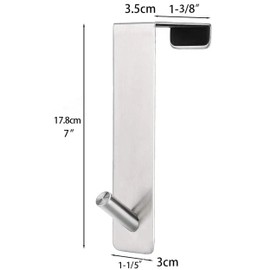 ARTOYS Over The Door Hooks Hanger Rack-4 Pcs-Fits The 1 3/8” Door Widths,No Drilling Towel Coat Hook Stainless Steel 304 - Up to 100lb