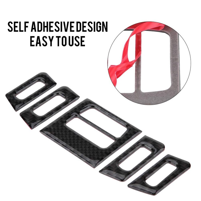 Vent Cover Trims, Qiilu Carbon Fibre Car Interior Air Conditioning