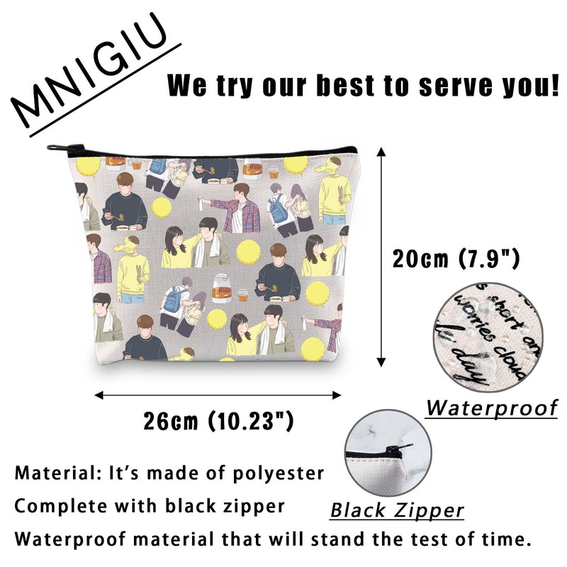 MNIGIU OBS Kdrama Inspired Cosmetic Bag Kdrama Lover Gift Korean