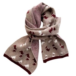 XIFRIKA Xifrica Warm Christmas Scarf, Ideal for Autumn and Winter Days. Available in Beige, Green and Brown, One Size Fits All, brown