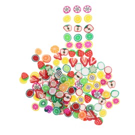 FOMIYES Fruit Nail Art Slices Set 2 Styles/4000pcs Diy Nail Art Supplies Vibrant Colors