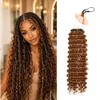 Feather Miracle Knot Crochet Hair Extensions 18inch 60g Deep Wavy