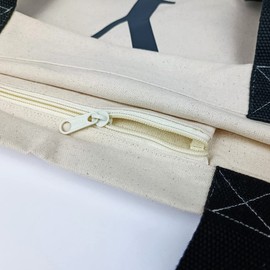 Cottonbagjoe Tote Bag, Spacious, Stylish, with Inner Pocket and Zip, Cotton Bag, Shopper Handbag with Large Base, Oeko-Tex Standard 100-Certified