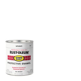 Rust-Oleum 7791502-2PK Stops Rust Brush On Paint, Quart, Satin White, (Pack of 2)