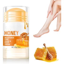 Crema Hidratante y Antigrietas para Pies, Crema Hidratante y Alivia el Grietas y Sequedad para Pies, Loción para Pies Talón Stick Repara e Hidrata Pies y Manos Secos y Agrietados (Honey)
