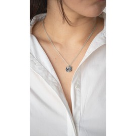 Monstera Deliciosa Necklace Charm, 18K Gold Plated, Plant Mom Gifts, Mother's Day Gift (Silver Plated)