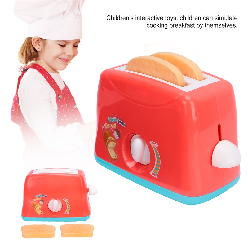 PopUp Toaster Play Toy Kitchen Bread Maker Model Toy Pretend