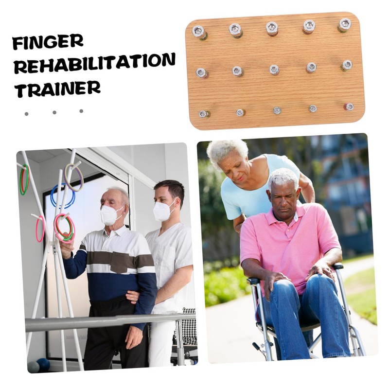 WRITWAA Hand Rehabilitation Training Device Wooden Screw Board for Hand
