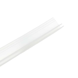 HXymxkeqi Wide F-Type Silicone Seal Strip Clear 2.2M(86.6"), for 6mm Thick Glass, Door & Window Gap Weatherproof Dustproof Soundproof Seal, DIY Installation (1, F 0.24" Glass 86.6" Long)
