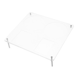 jojofuny Acrylic CD Display Stand Clear Mini Photo Frame Organizer with Groove Design for and Cards Multipurpose Holder for Home Office