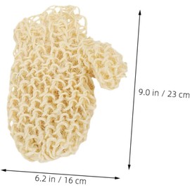 Guantes Exfoliantes de Baño de Sisal Natural Reutilizables para Cuerpo Ducha y Spa con Manual para Limpieza Profunda y