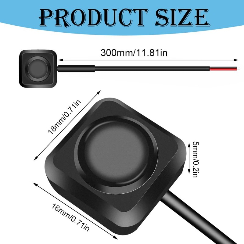 2 Pieces Piece Moment Switch, 12V/24V Momentary Push Button On/Off