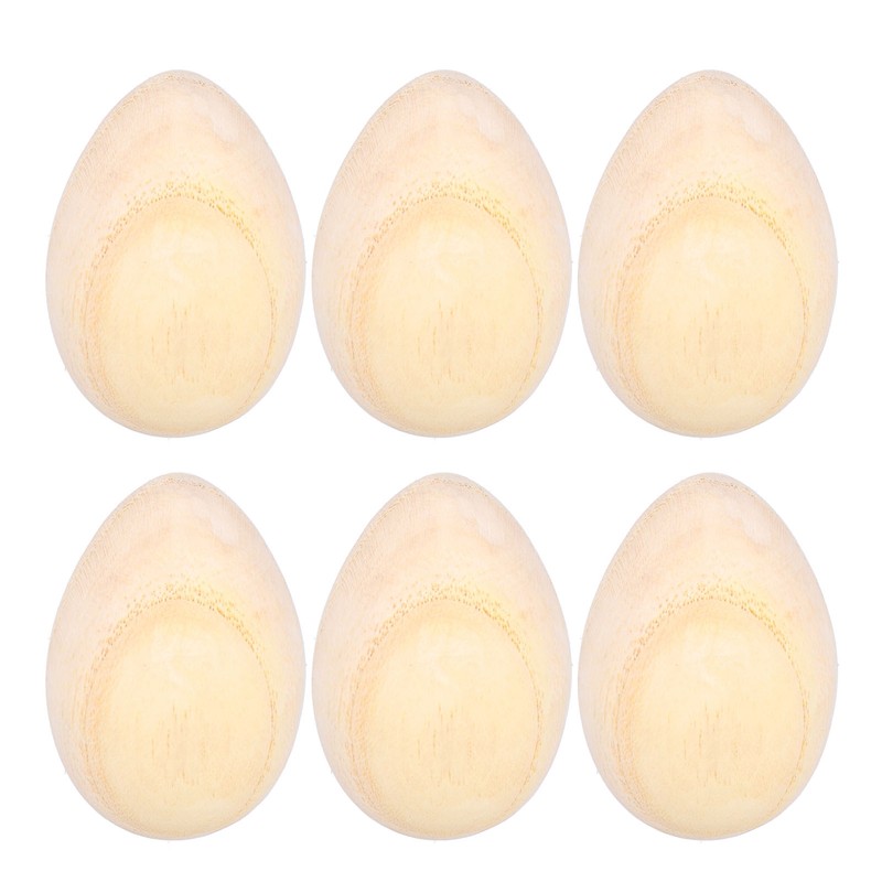 Wood Eggs Shakers Set Natural Wooden Egg Rattle Musical Percussion