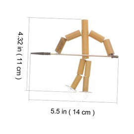 CORHAD 2 Sets Bamboo Puppet Pk Game Educational Indoor Desktop Fighting Doll Kit for Family Fun Birthday Parties Festivals Made of Bamboo Material