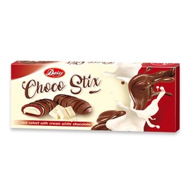 Schoko Stix Red Velvet 5x 200g mit weißer Schokoladencreme | köstlich feine Schokolade mit zarter weißer Schokocreme-Füllung (5 Packungen je 200g)