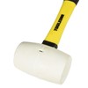 16oz White Rubber Mallet Non Marking Hammer with Fibreglass Handle