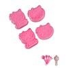 Cute Kitty Cookie Cutter, 4-Piece Cookie Cutter Set with Embossing