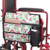 Wheelchair Storage Bag, Wheelchair Double-Sided Armrest Pouch with Cup Holder