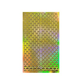 ALLYDREW Gold Nail Art Guide Large Nail Stencil Sheet - Fan