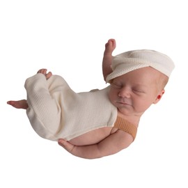 Giggle Angel Newborn Photography Props Set Baby Boy Newborn Outfits Overalls Boy Costume with Cap 0-1 Month