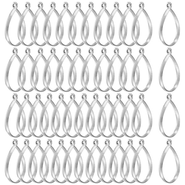 M METERXITY 50-Pack Open Bezels for Resin, Teardrop Shape Open