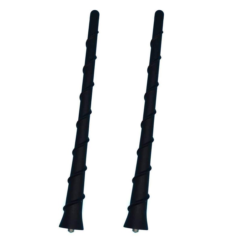 TEBOCR 8'' Harley Short Antenna Mast Spiral Antenna Flexible Rubber