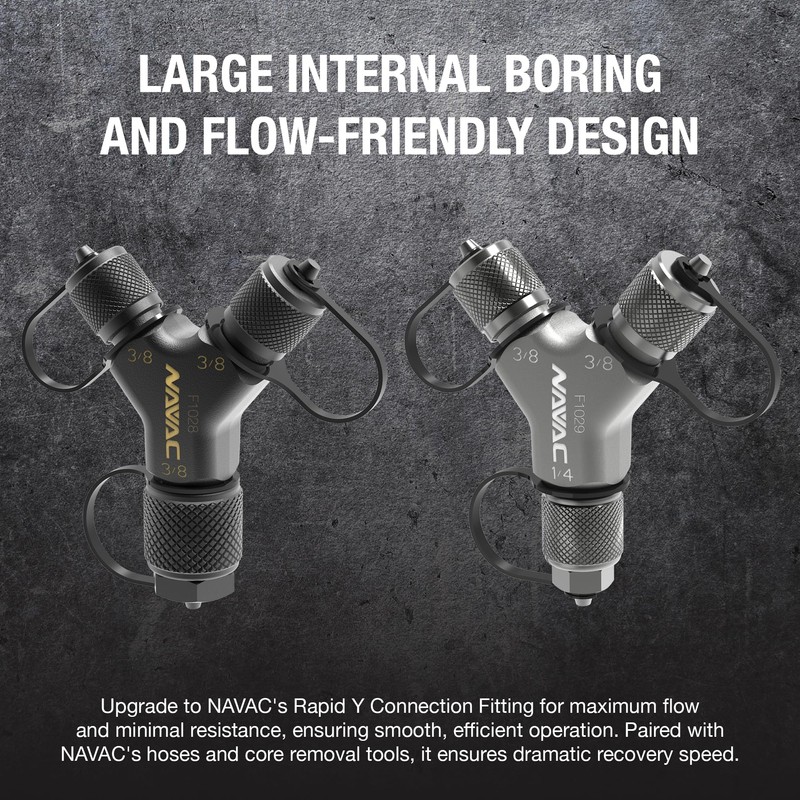 NAVAC F1028 Rapid-Y Connection Fitting for Faster Evacuation and Recovery