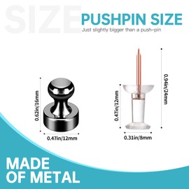 Pack of 24 Refrigerator Magnets for Adults Black Fridge Magnets Small and Strong Whiteboard Magnets for Kitchen Office School Refrigerator Locker Door