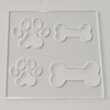 Kingria 4 in1 Print Dog Bone/Paw Router Template for Woodworking