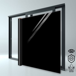 Window insulation sheet UV protection blackout black 1mx10m Static Cling