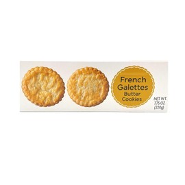 French Galettes Butter Cookies Made with French Cultured Butter, Snacking Food Dessert Treat 7.75oz/220g – Pack of 1
