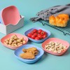 AQUGOO 10 Pcs Wheat Straw Plates, 5.5-inch Square Lightweight Unbreakable