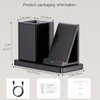 Multi-Functional Vegan Leather Desk Organizer with Wireless Charger