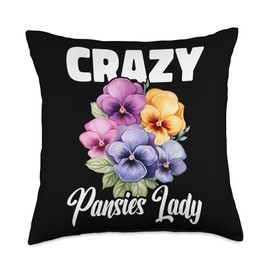 Pansies Flower Seeds for Planting Gardening Pansy Flower Throw Pillow