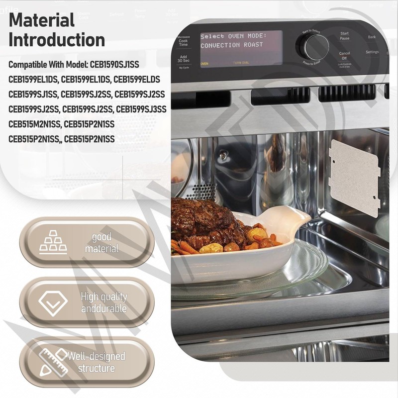 2-Pack WB39X10034 262100100006 Microwave WaveGuide Mica Cover (3-7/8 x 4-1/4