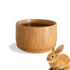 Bamboo Feeding Bowl for Rabbits, Natural Material Feeding Bowl for