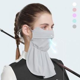 Cooling Golf Mask UV Protection Face Sunshade Mask xtj83mask White