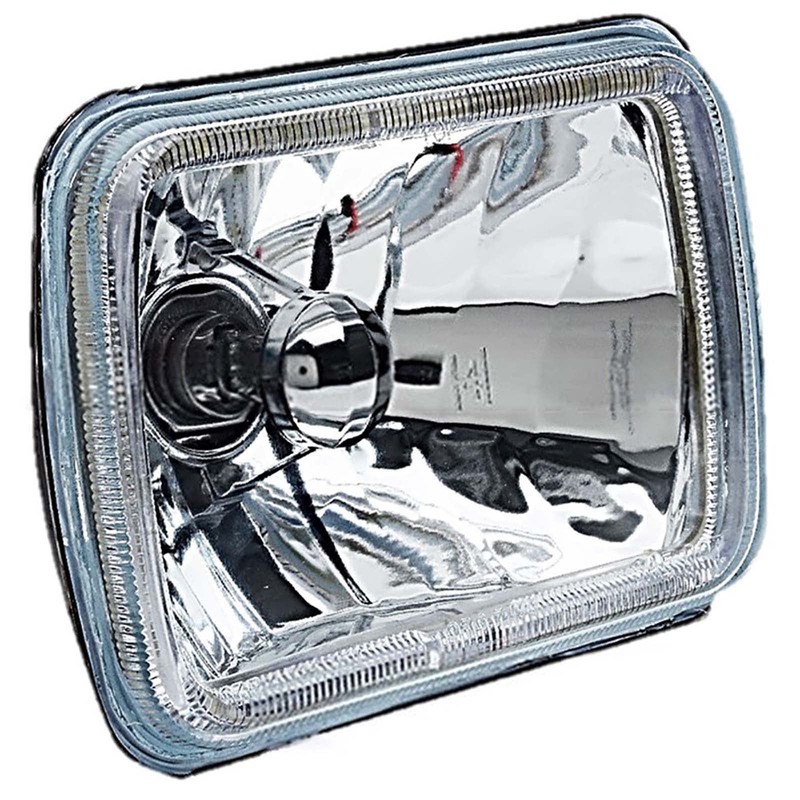 Octane Lighting 7X6 Inch Amber SMD LED Glass/Metal Headlight Halogen