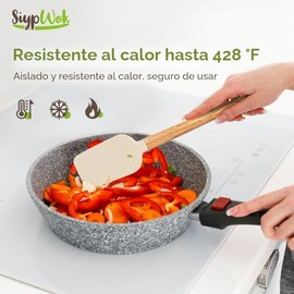 Juego de espátulas de silicona, espátulas de goma de grado alimenticio, 4 espátulas de goma antiadherentes, cuchara, raspador de tarros para cocinar, 