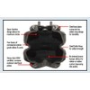 ZHSYMX 2500 lb Universal Replacement Air Spring Bag 1/2" NPT