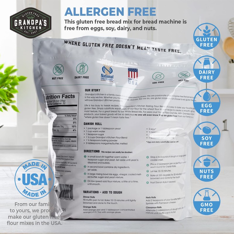 Grandpa's Kitchen Gluten Free Baking Flour Blend, All Purpose Gluten