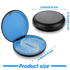 Wanmu 2 Pcs Retainer Case, Slim Aligner Case, Orthodontic Mouth Guard Case Orthodontic Retainer Case Aligner and Retainer Case, Closure Orthodontic Retainer Case for Girl Boy Women Men Teenage Adult