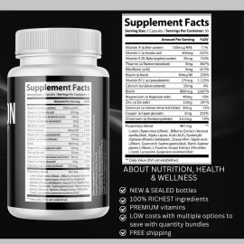 Pelican Vitamins True Vision Forte- Eye Support- 2 Bottles- 120 Capsules