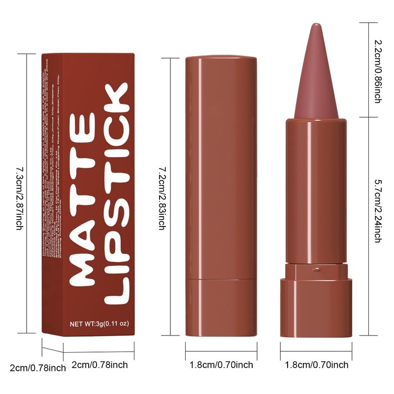 BINGBRUSH 2-in-1 Gradient Lip Liner & Lipstick Combo,Matte Longwear Waterproof